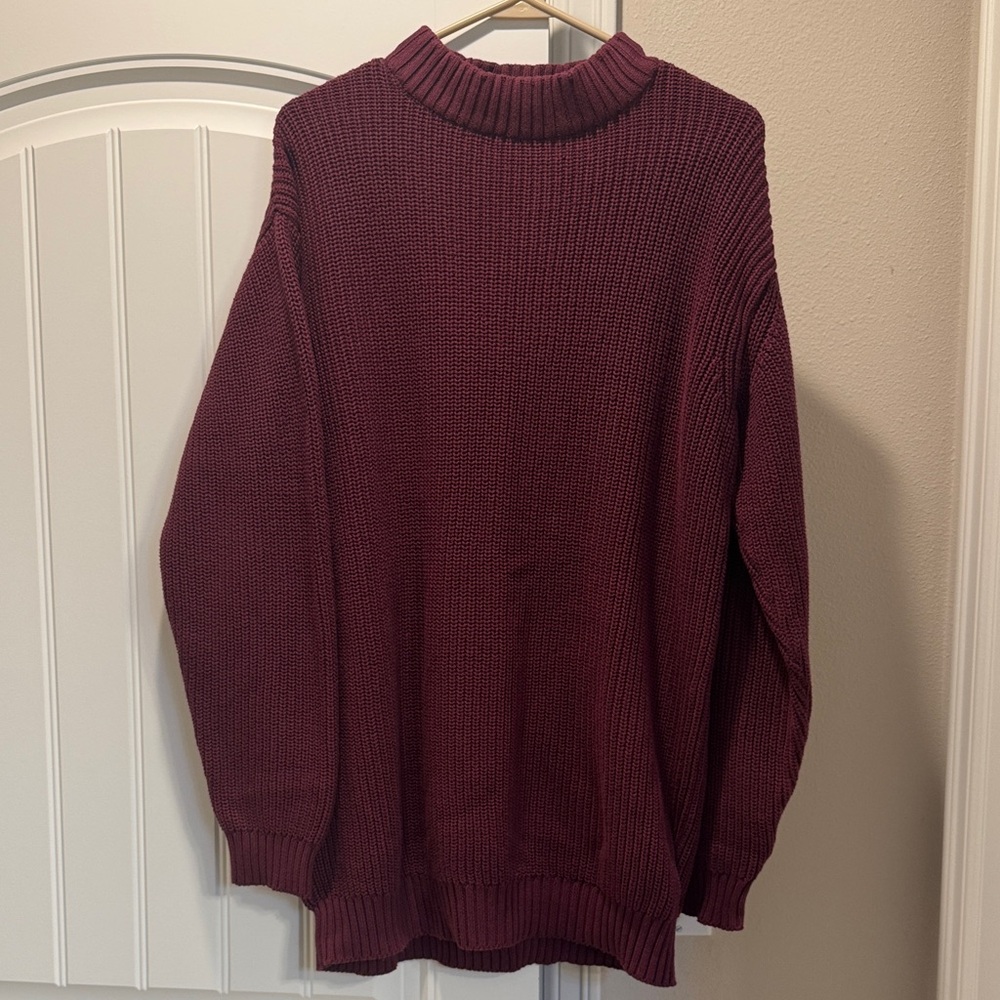 Able Burgundy Tunic Sweater